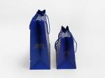 C1S C2S Glossy Coated Personalized Paper Bags Sea Blue Garment Shopping Paper