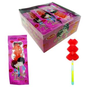 Quality Lips Shaped Lollipops Popping Confectionary Colorful 18 Months Shelf Life wholesale