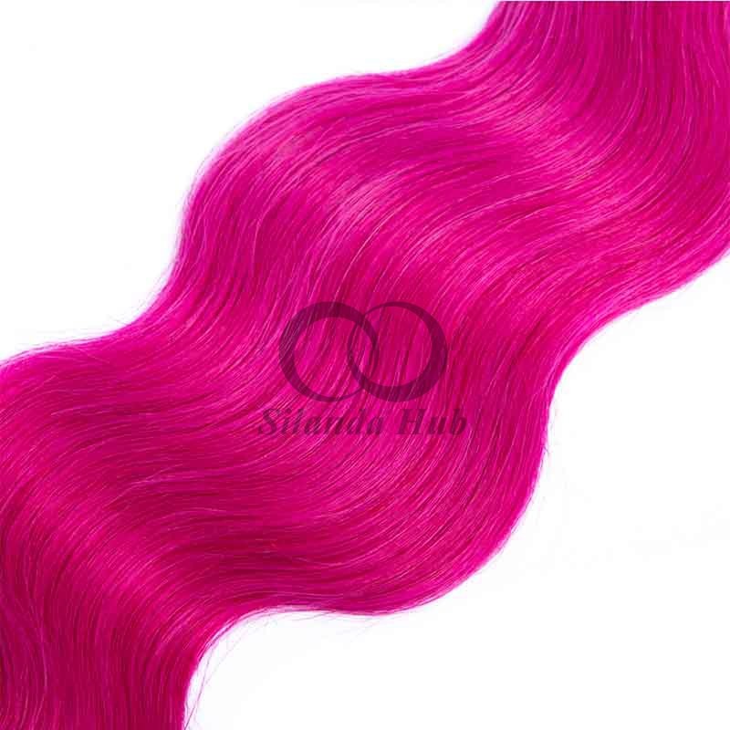 #T1B/Pink Straight Remy Human Hair Bundles Sew In Weave Bundles Brazilian Bundle Deals