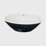 Black White Solid Acrylic Freestanding Corner Tub Jetted Floor Mounted 1700mm