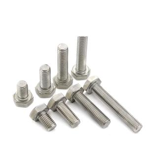 Quality M50x150 Inconel 718 Material High Temperature Alloy GH 4169 Stainless Steel Fasteners Full Thread Hex Bolt wholesale