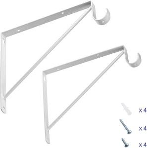 Quality Standard Heavy Duty White Closet Shelf Rod Brackets for 10*11inch Rods and More wholesale