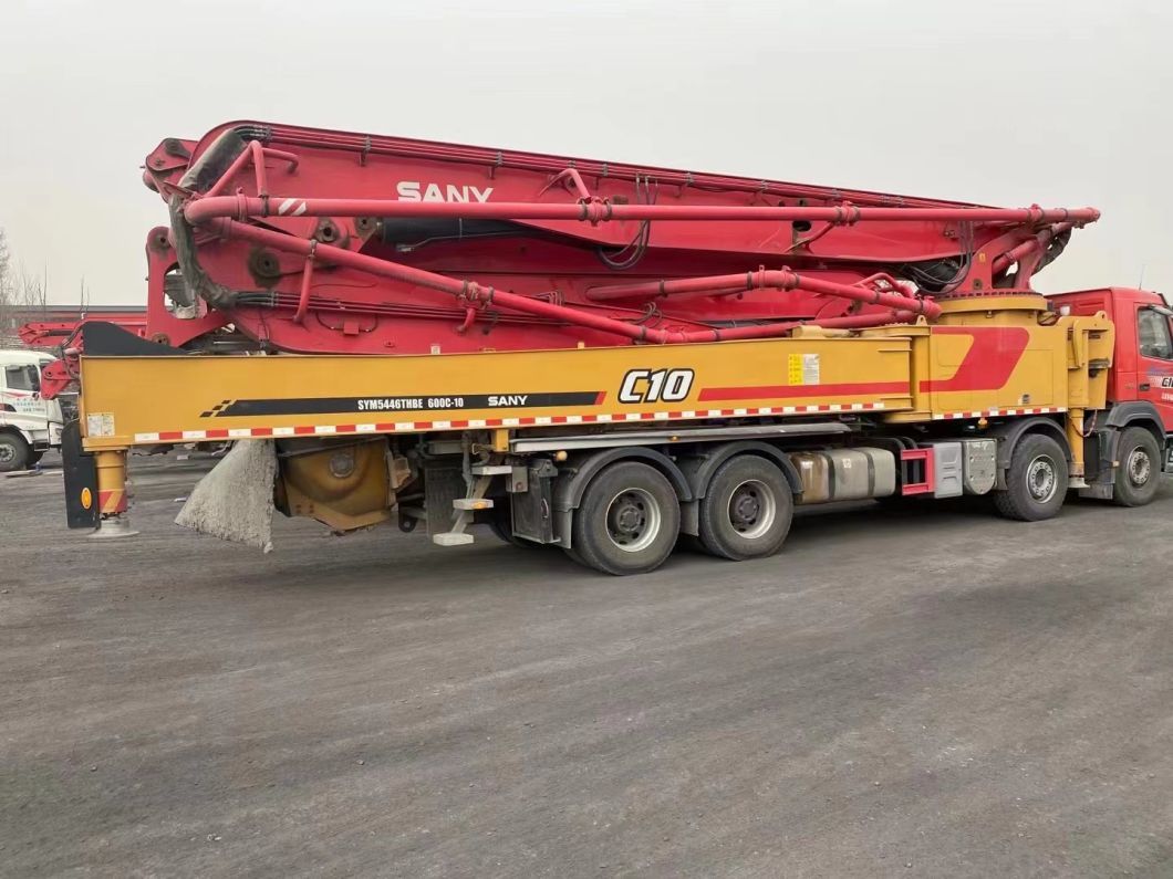 Used Concrete Pump Truck 60m Volvo Chassis Concrete Boom Pump Concrete Mixing Plant