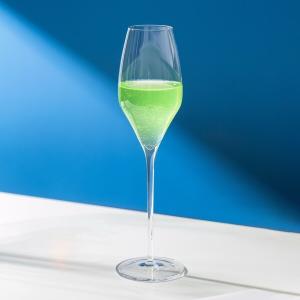 Quality 11 Oz Wine Long Stem Crystal Tulip Champagne Flutes Glass Transparent Mouth Blown wholesale