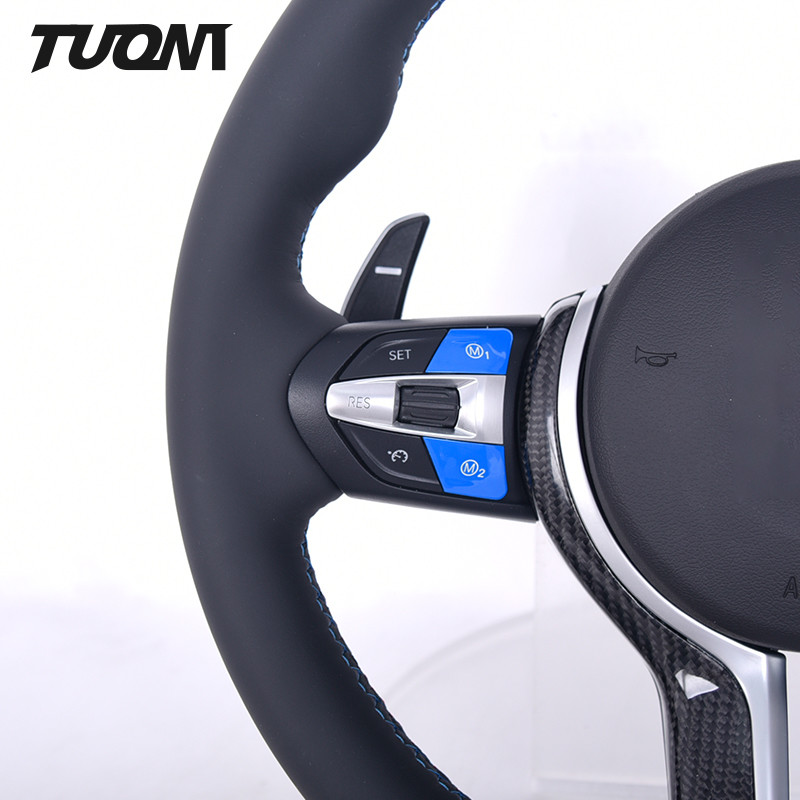 Full Leather BMW Carbon Fiber Steering Wheel Car Accesory Standard Diameter