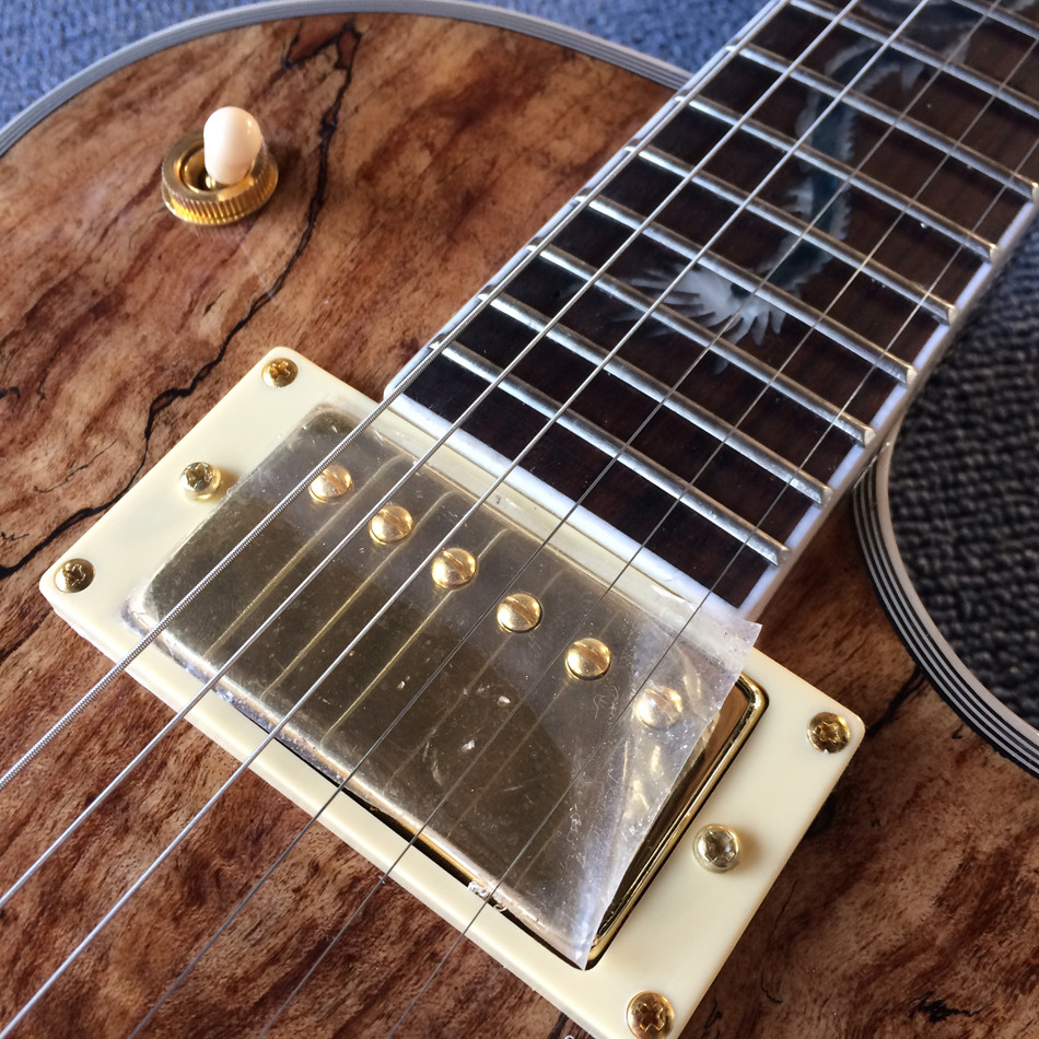 New high-quality custom LP electric guitar, Abalone Dinosaur inlaid fingerboard & body custom LP Electric guitar, free s