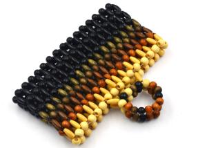 Quality Custom Hand Made Wooden Beaded Evening Clutch Bags For Fashionable Ladies wholesale