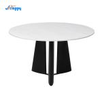Round Kitchen Mid Century Dining Table Modern Type With Ceramic Top