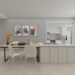 Customized Italian Furniture Complete Smart Wood Kitchen Cabinets with Veneer