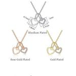 YASVITTI Wholesale 925 Sterling Silver Two Hearts Necklace Charm Custom Gold