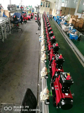 Pneumatic ball valves actuator pneumatically operated ball valve