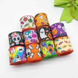 Quality Cute Cartoon Halloween Wired Ribbon 63mm Festival Halloween Grosgrain Ribbon wholesale