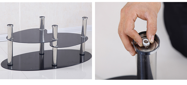 Practical Center Coffee Table , Multi Purpose Oval Center Table