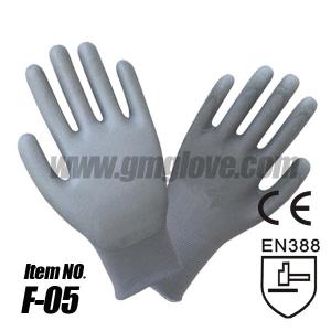 Quality Gray PU Dipped Gloves, Anti-static wholesale