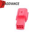 6 Pin Red Male Waterproof Automotive Electrical Connectors For Motorcycle OBD