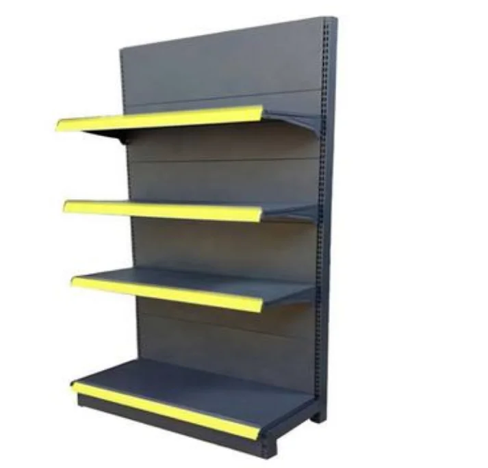 Frosted Grey Gondola Display Shelf For Shops And Supermarket Medium Duty