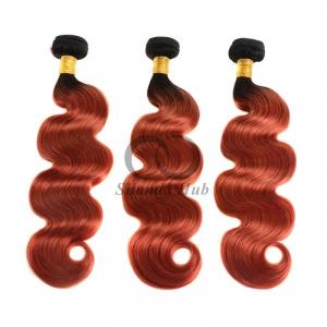 Quality #T1B/Ginger Body Wave Remy Human Hair Bundles Sew In Weave Bundles Brazilian Bundle Deals wholesale