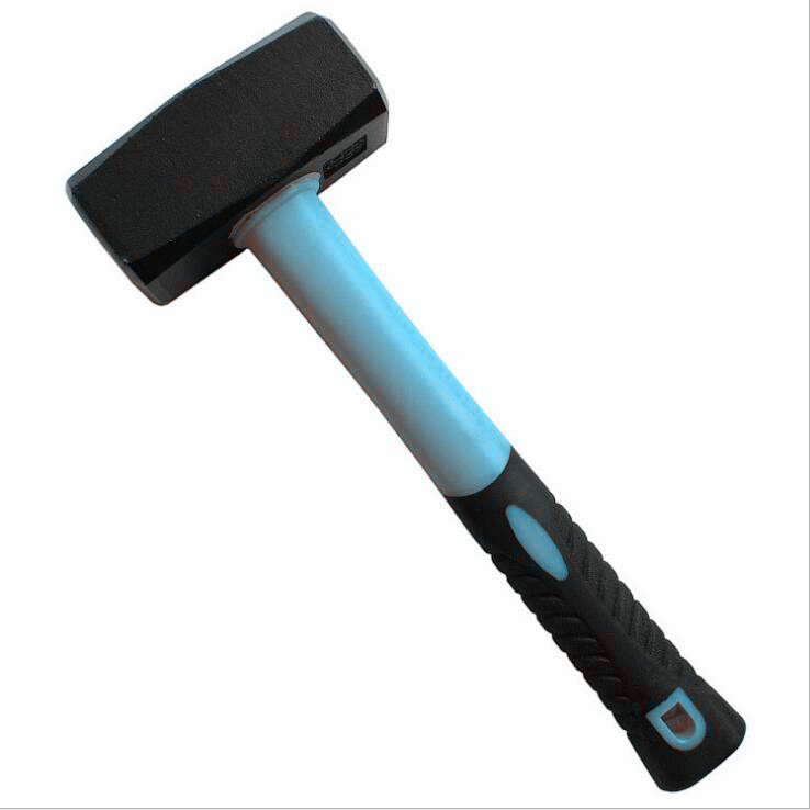 Stoning hammer(XL-0063) with painted surface, color rubber handle and durable quality