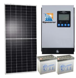 Quality 110VAC 8000Watt Hybrid Grid Solar System With Batteries Bank wholesale