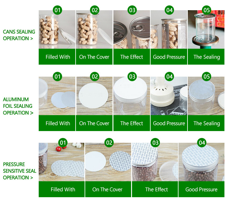 Transparent PET Candy Cookie Jar 450ml 500ml Plastic Candy Jars With Lids