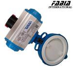 Pn 16 Pneumatic Rubber Lined Butterfly Valve PTFE-Lined Butterfly Valve