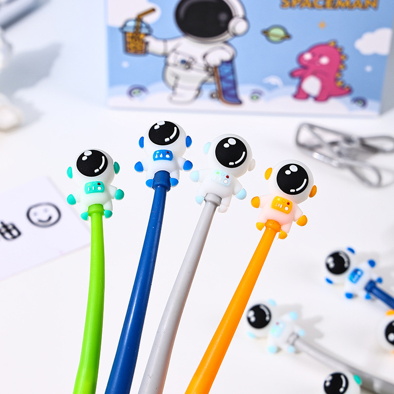 12PCS Cute Astronaut Shaking Gel Pens 0.5 Mm, Black Ink Gel Writing Pens For Office School Supplies Students Children Gift