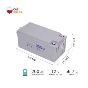 Quality Full Capacity Deep Cycle Gel Battery 12v 200ah LCPC wholesale