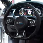 350mm Volkswagen Steering Wheel Carbon Fiber Black PU Leather