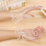 Prep Food Grade Disposable Gloves , Plastic Food Safe Transparent Wearing Gloves
