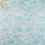 Hand Embroidery Beaded Lace Fabric Fantastic Shine Finishing 135cm Width