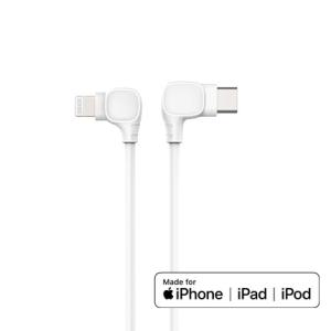 Quality USB-C to 90 Degree Lightning Cable (3 ft), MFi Certified, Supports Power Delivery wholesale