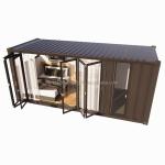 Large Glass Folding Door and Aluminum Alloy Windows in 20 Foot Prefabricated