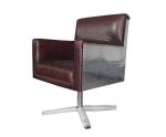 Aviator Adjustable Executive Office Chair Casters Leather