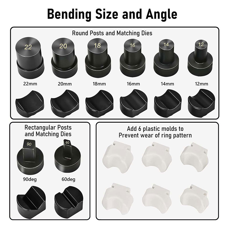 Multi Functional round Jewelry Ring Bender With Nylon Dies
