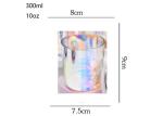 300ml Clear Rainbow Cambridge Style Glass Candle Jar for Candle Making
