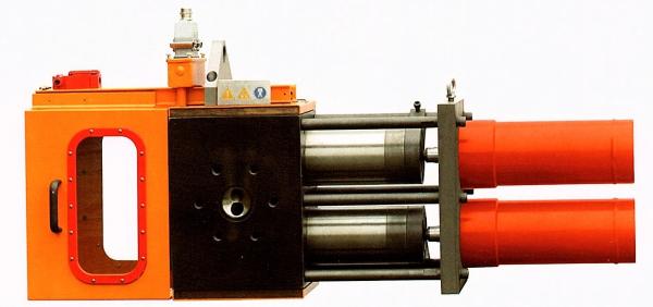 50 - 1500 Kg / H Continuous Screen Changer , Double Working Position Hydraulic