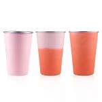 Leak Proof Single Wall Stainless Steel Cup Color Changing Insulated Iced Coffee