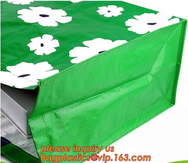Fashion WaterProof PP Woven Laminated Handle Shopping Bag,fashion laminated reusable pp woven big shopping woven bag