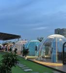 Modern Luxury Design Prefab Green Houses Windproof PC Material Dome Tent for
