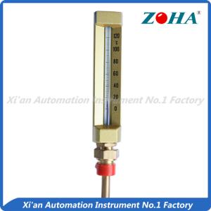 Quality Bottom Mount Industrial Mercury Thermometer , Glass Industrial Thermometer 110mm*40mm wholesale
