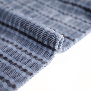 Quality Classic Double Side Soft Polyester Fabric For Sleepwear Pajamas Women Clothes Cationic Striped Sheared wholesale