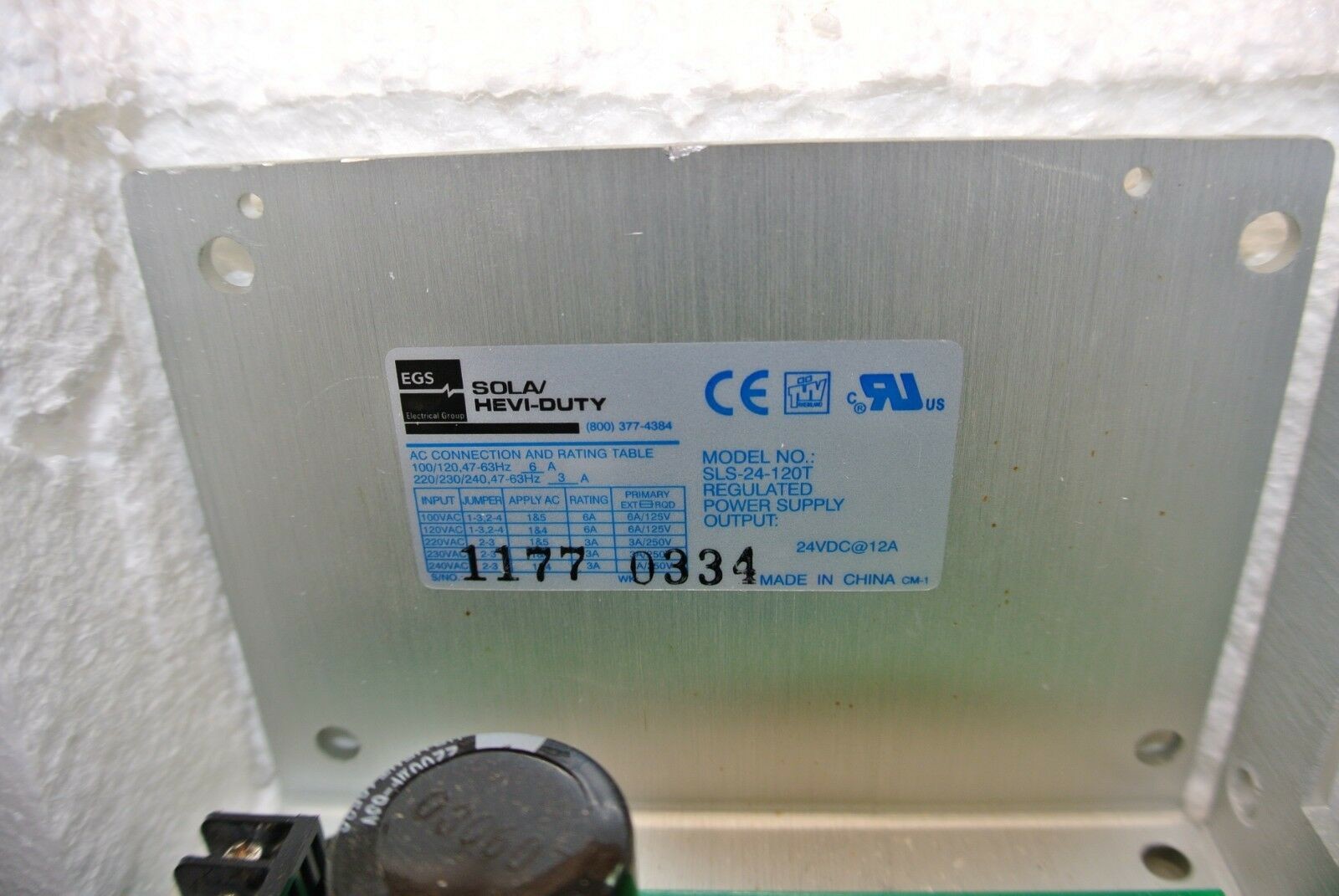 Emerson SLS-24-120T LINEAR POWER SUPPLY SINGLE 24V 12A LINEAR PS