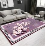 Rectangle Polyester Fiber Living Room Floor Carpets New Chinese Style Flower 4-8