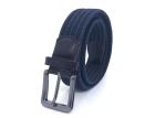 Fabric Braided Mens Elastic Stretch Belts With Pin Buckle