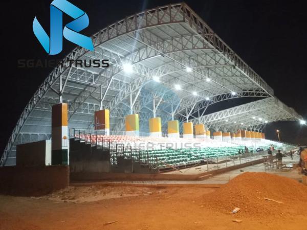 Sunshade Prefabricated Steel Structure For Stadium Bleachers Tent Tensile