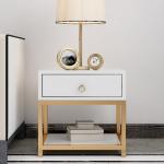 Durable Hotel Wooden Bedside Table Bedroom Nightstands With Single Drawer
