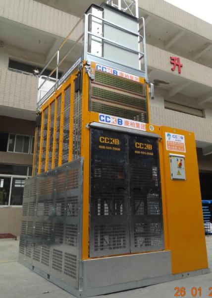 Safe Flexible Construction Hoist Elevator SC200/200 VFC Motor Control Rack