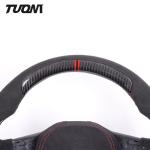 2022 New Custom Black Carbon Fiber Alcantara Steering Wheel Toray Twill 350mm