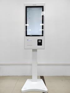 China White Queue Ticket Kiosk Restaurant Self Service Ordering Kiosk Terminal on sale