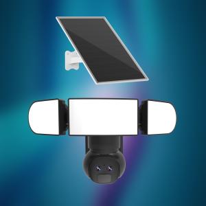 Quality Dual Lens 4G PTZ Camera 6MP 1500 Lumens IP65 Solar Street Light Surveillance Camera wholesale